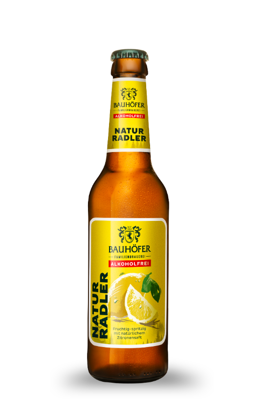 Bauhöfer Naturradler alkoholfrei Kronkorken